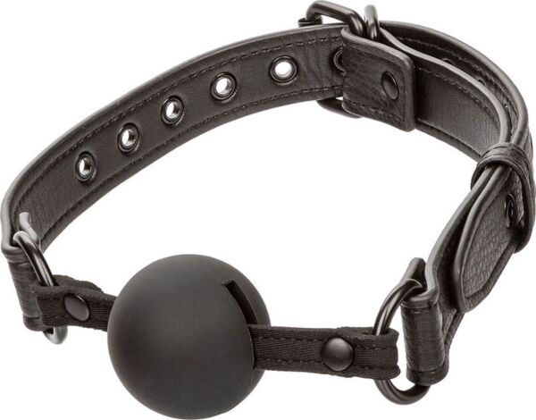 CalExotics Nocturnal Collection Ball Gag in black, with a silicone ball and a buckle strap