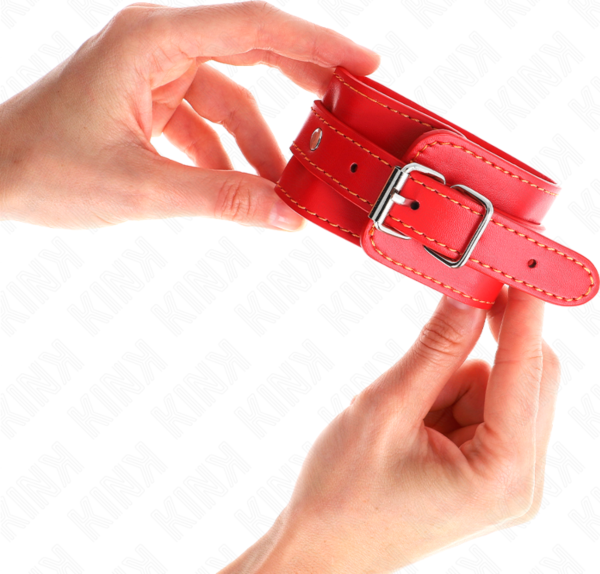 Red wrist restraints, Kink Thin Wrist Restraints Red