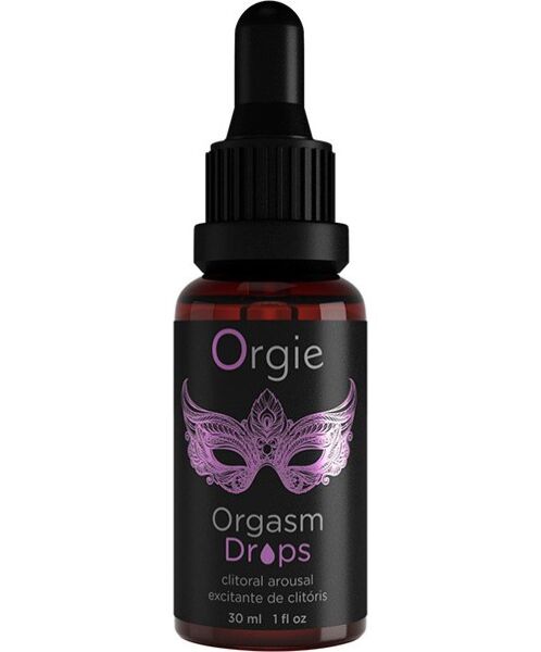 Bottle of Orgie Orgasm Drops, 30 ml intimate gel for the clitoris