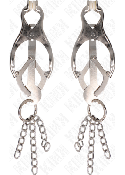Kink Japanese-style nipple clamps with chain