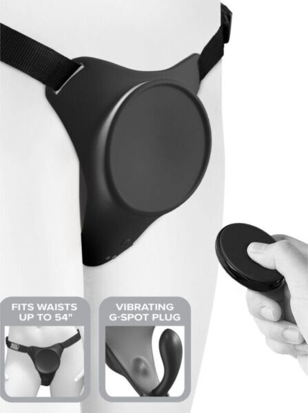 Body Dock G-Spot Pro harness with mounting plate, G-spot piece and adjustable straps