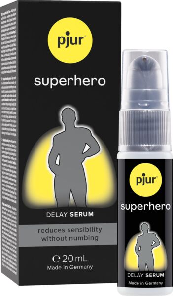20 ml bottle of Pjur Superhero Delay Serum