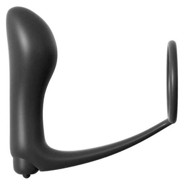 Ass-Gasm Cockring vibrating butt plug from Anal Fantasy Elite, with its cock ring