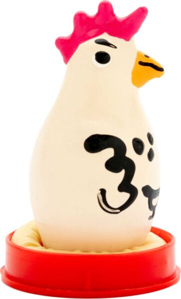 Condomerie Cocky Rooster novelty condom, hand-painted