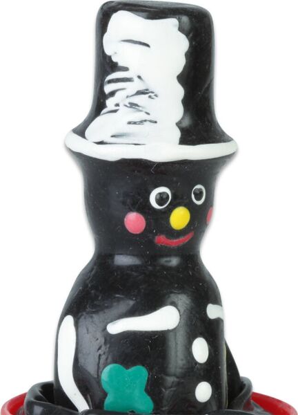 Condomerie Model 1 hand-painted novelty condom, decorated in an Amsterdam style