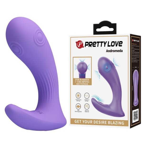 Pretty Love Andromeda dual stimulation vibrator in purple