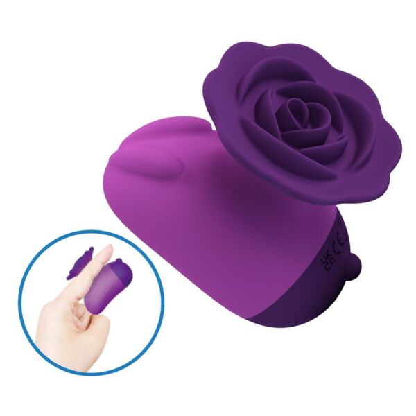 Pretty Love Rabbit 7-mode clitoral vibrator in purple with a flower-shaped head