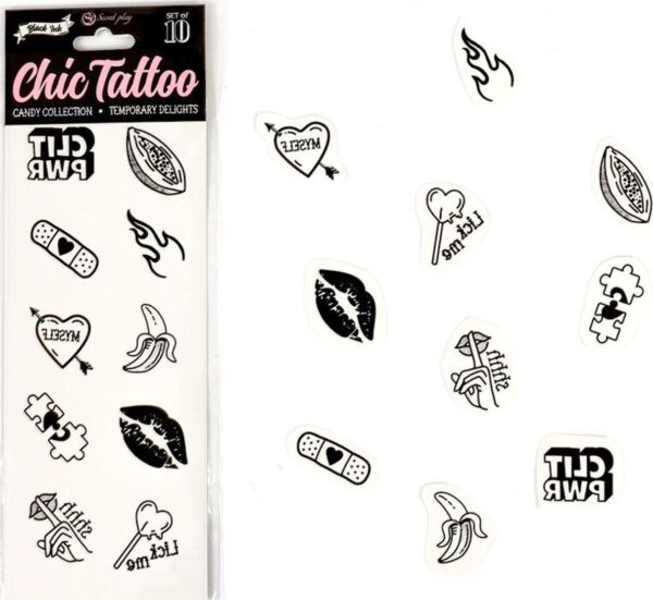 Secret Play Candy Collection temporary tattoo set