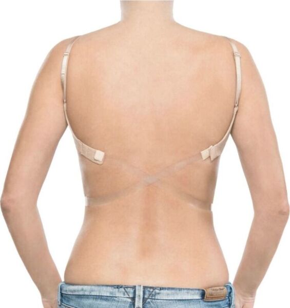 Bye Bra Sheer Bare Back Straps, clear backless bra straps