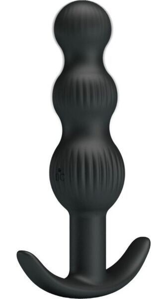 Pretty Love BI-040173 silicone anal vibrator with elongated beads of increasing size and a base