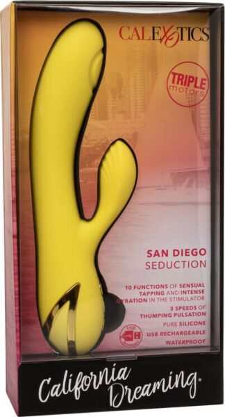 California Dreaming San Diego Seduction G-spot vibrator by CalExotics, with its clitoral stimulator
