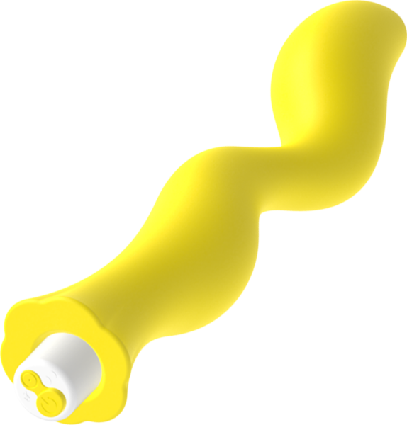 Yellow G-SPOT Gavyn G-spot vibrator with a curved tip