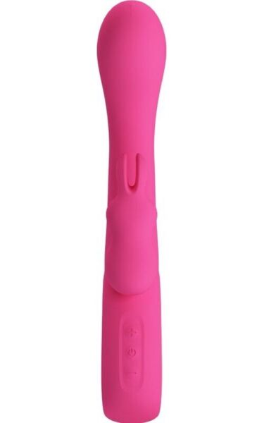 Pretty Love BI-300087 silicone rabbit vibrator with silver handle
