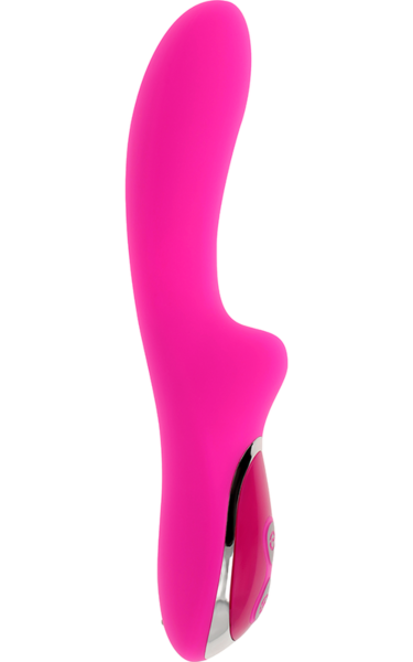Ohmama Magnetic Charge 21 cm rabbit vibrator in pink, with its small bunny