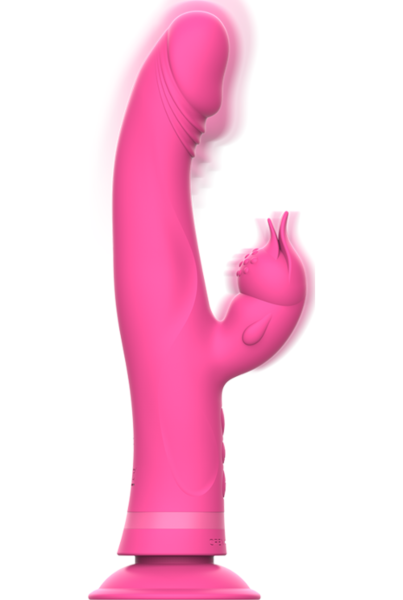 Intense Julio rabbit vibrator with its clitoral arm and the suction cup on the base