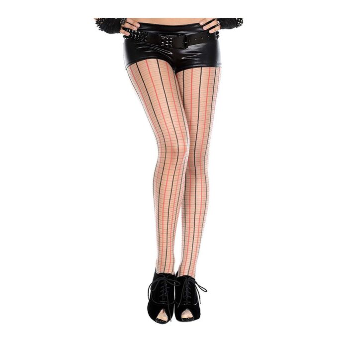 MEDIAS CUADROS ROJO/NEGRO