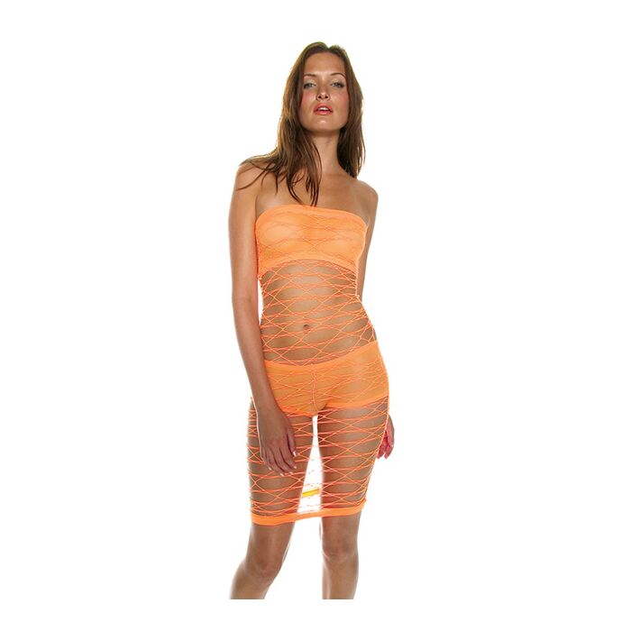 VESTIDO RED LYCRA C/HOTPANTS NARANJA VESTIDO RED LYCRA C/HOTPANTS NARANJA