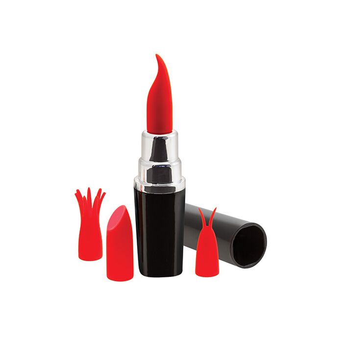 LIPSTICK VIBRATOR - BLACK/RED