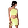 TOP Y FALDA LUREX AMARILLO NEON
