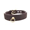 Restraints Bound Nubuck Leather Choker with O Ring