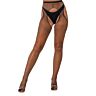 Hosiery Lace Rhinestone Fishnet Crotchless Pantyhose