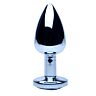 Butt Plug Precious Metals Silver Small Jewelled Base
