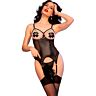 Chilirose Corset Set CR 4831 with Open Cups and Stockings