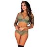 Bra and Panty Set Livco Corsetti Khaki Elegance