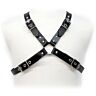 Leather Body Black Buckle Harness for Men