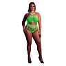 Bodysuit Shots Toys Cut Out Thong with Glow in the Dark Design