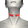 Chic Red Vegan Leather Collar - Sensual Accessory