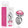 Aluminum Pink Heart Anal Plug - Intense