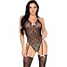 Bodysuit Leg Avenue 89360 with Garter Belt and Open Back