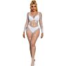 Bodystocking SUBBLIME with Diamond Mesh Long Sleeves