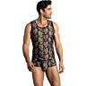 Men's Tank Top ANAIS POWER TOP L with Roses and Skulls Print