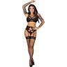 Lingerie Set Livco Corsetti Pojzon with Garter and Stockings