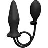 Ouch black inflatable silicone plug
