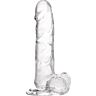 Jelly Dildo S Pleasures Transparent L with Suction Cup