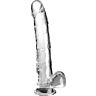 King Cock Clear Dildo with Testicles 24.8cm