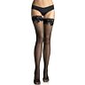 Black Fishnet Tights Leg Avenue with Lace and Bow Detail