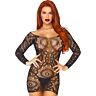 Lingerie Leg Avenue Crochet Lace Long Sleeved Mini Dress