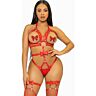 BDSM Fashion Leg Avenue Kink Teddy Harness with O-Rings