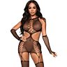Leg Avenue Garter Dress with Gloves | Seductive Fishnet Style