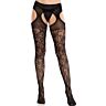 Floral Lace Stockings with Integrated Garter by Leg Avenue