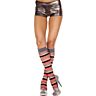 Music Legs Striped Net Knee-Highs