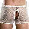 Male power network boxer with white opening