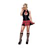 Magic silk sexy schoolgirl set black and red