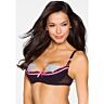 Kiss me pink polka dots black bra open