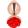 KINK Anal Plug with Red Rose Adornment - Luxury and Comfort
