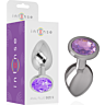 Anal Plug INTENSE Aluminium with Violet Crystal